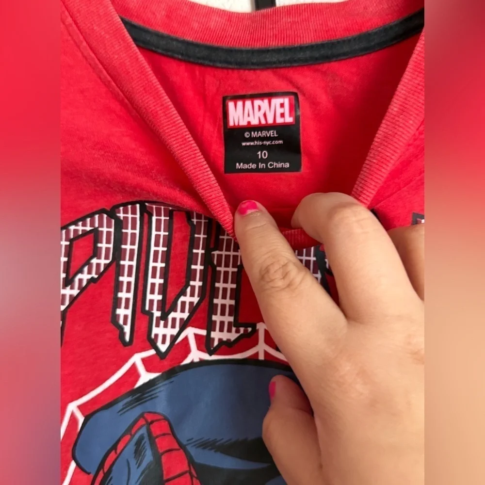Marvel Red Spider-Man Kids Matching Set size 10 -NWT